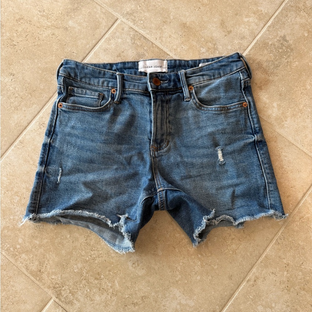 Dear John Distressed Blue Jean Shorts